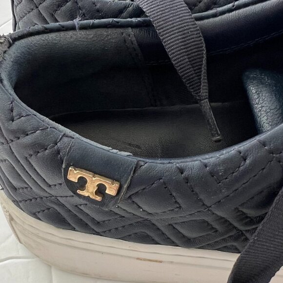 Women Tory Burch Navy Leather sneakers  - size 8 - Picture 6 of 12